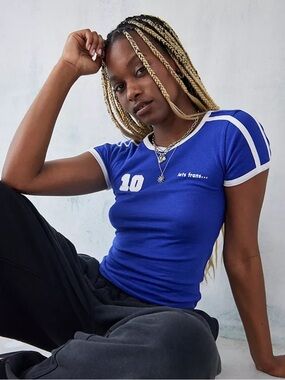NEW! iets frans... Blue Mia Football Baby T-Shirt